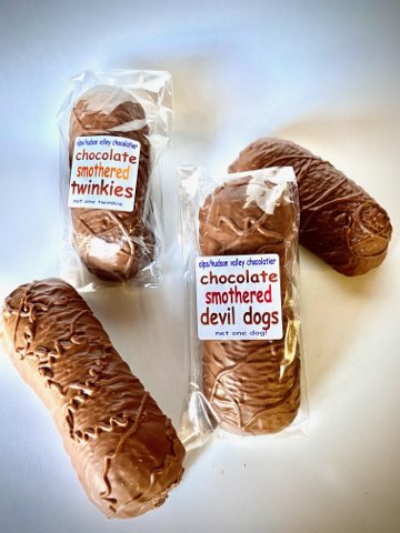 Chocolate Dipped Devil Dogs and Twinkies